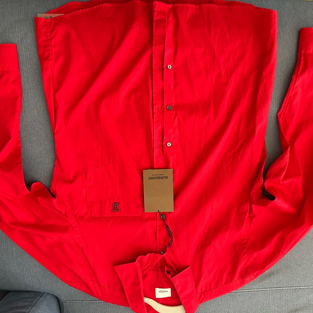 Burberry Vibrant Red Shirt